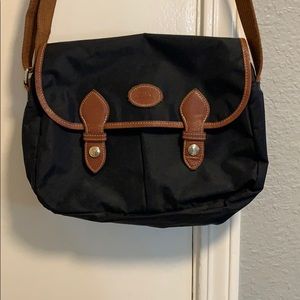 Vintage black longchamp crossbody bag